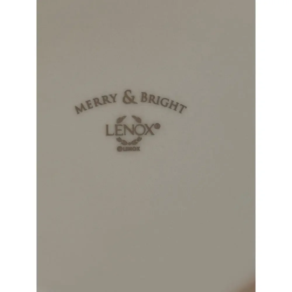 Lenox Merry & Bright Its Time For Trimming 8” Dessert Salad Plate Christmas